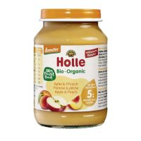 Holle Bio Organic Пюре яблочно-персиковое (5 мес+) 190 г